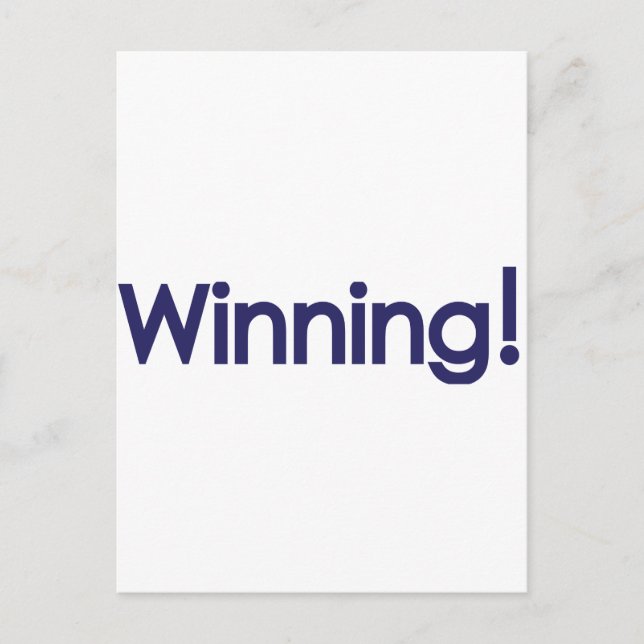 winning! sheen postcard (Front)
