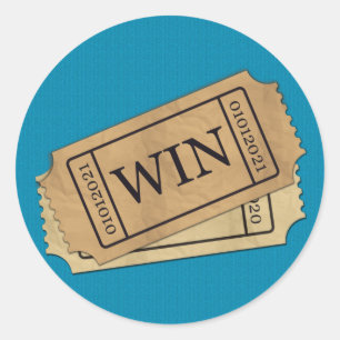 winning ticket for 2021 classic round sticker