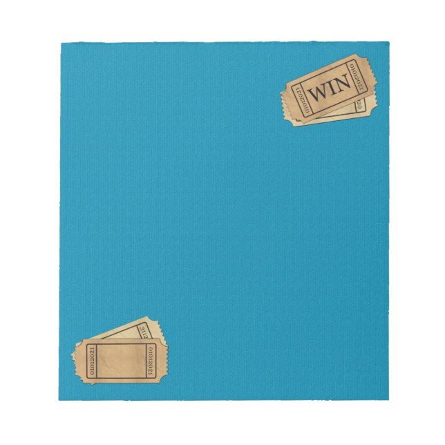 winning ticket for 2021 notepad (Front)