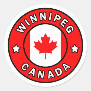 Winnipeg Canada Classic Round Sticker