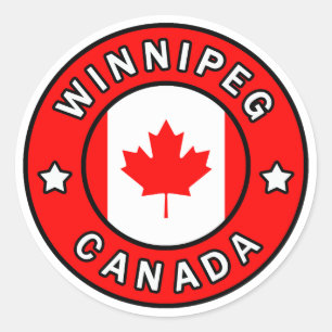 Winnipeg Canada Classic Round Sticker