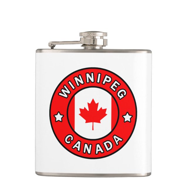 Winnipeg Canada Hip Flask (Front)