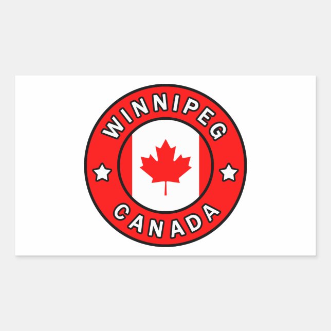 Winnipeg Canada Rectangular Sticker (Front)