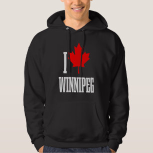 Winnipeg Manitoba Canada Maple Leaf Canadian Flag Hoodie