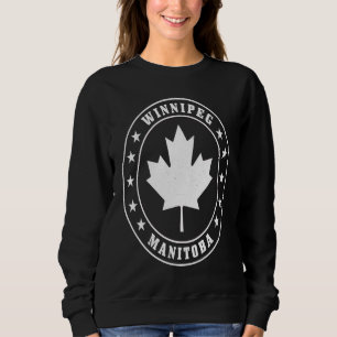 Winnipeg Manitoba Canada Vintage Pride Canadian Fl Sweatshirt