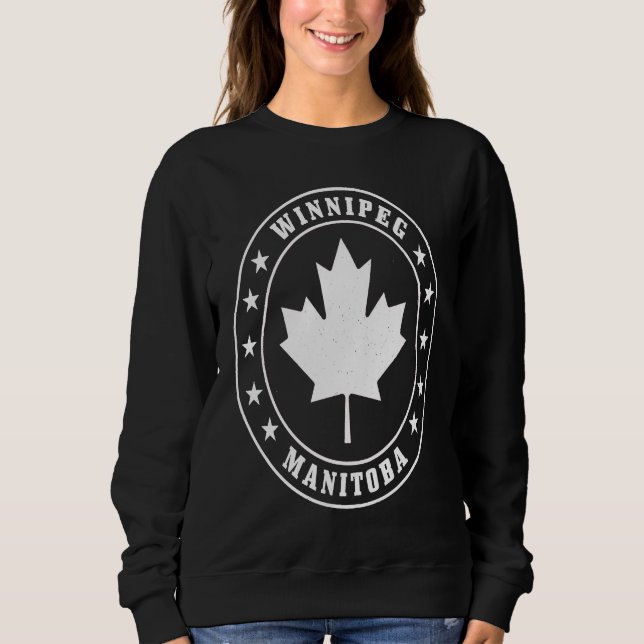 Winnipeg Manitoba Canada Vintage Pride Canadian Fl Sweatshirt (Front)