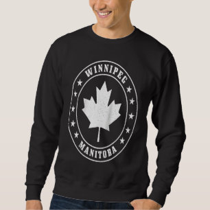 Winnipeg Manitoba Canada Vintage Pride Canadian Fl Sweatshirt