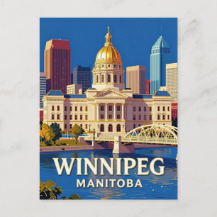 Winnipeg Manitoba Modern Landmark 🌊 Postcard