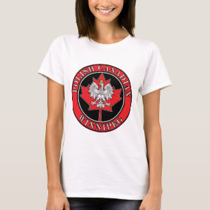 Winnipeg Round Polish Canadian Leaf T-Shirt