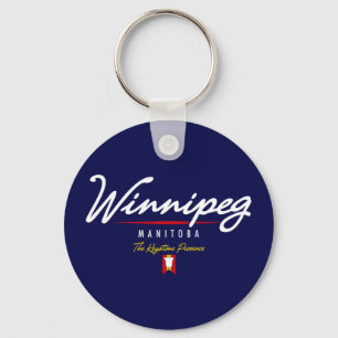 Winnipeg Script Key Ring