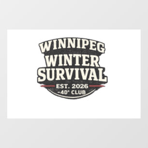 Winnipeg Winter Survival Club Window Cling – 40°