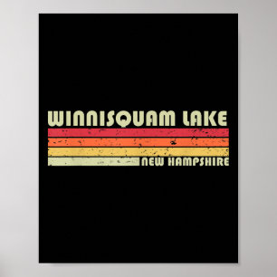 Winnisquam Lake New Hampshire Funny Fishing Summer Poster