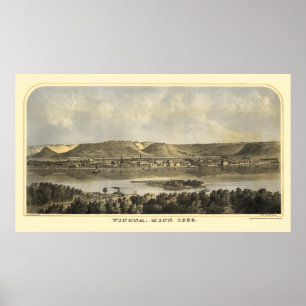 Winona County, MN Panoramic Map - 1867 Poster