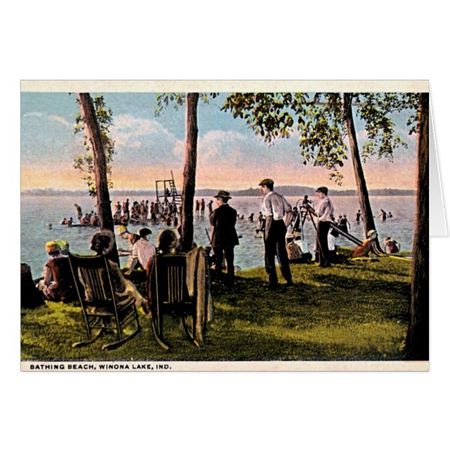 Winona Lake, Indiana Bathing Beach (Front Horizontal)