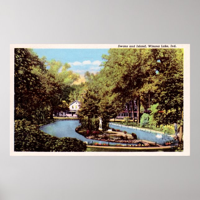 Winona Lake Indiana circa 1930 Poster (Front)