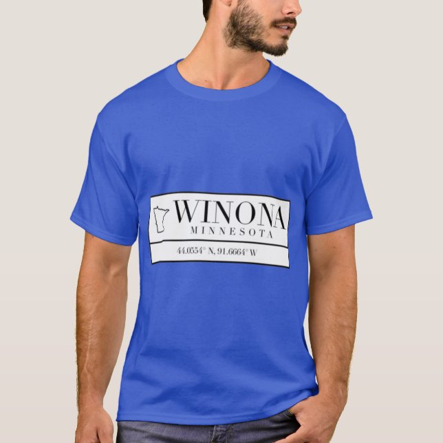 Winona Minnesota Coordinates T-Shirt (Front)