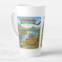 Winona, MN Minnesota Souvenir Gift Latte Mug