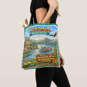 Winona, MN Minnesota Souvenir Tote Bag