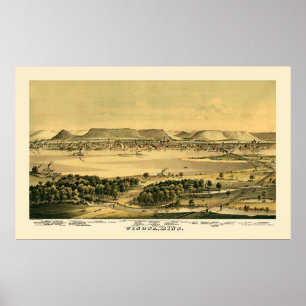 Winona, MN Panoramic Map - 1867 Poster
