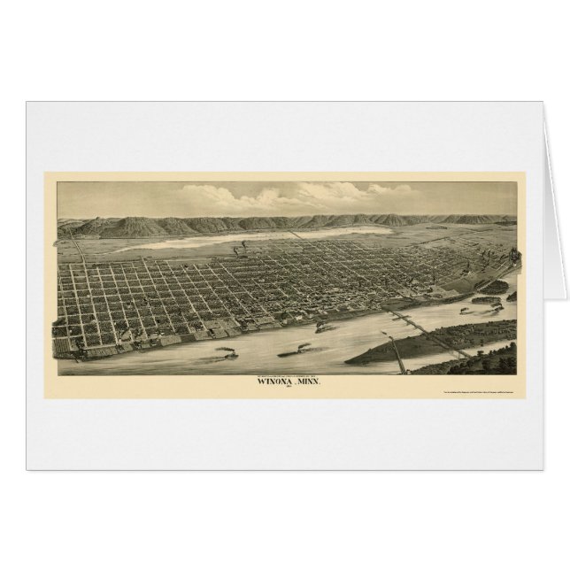 Winona, MN Panoramic Map - 1889 (Front Horizontal)