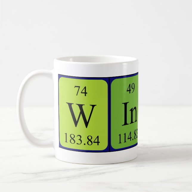Winona periodic table name mug (Left)