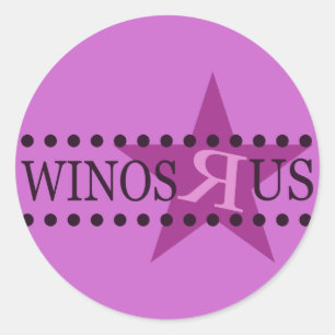 Winos R Us (Purple) Classic Round Sticker