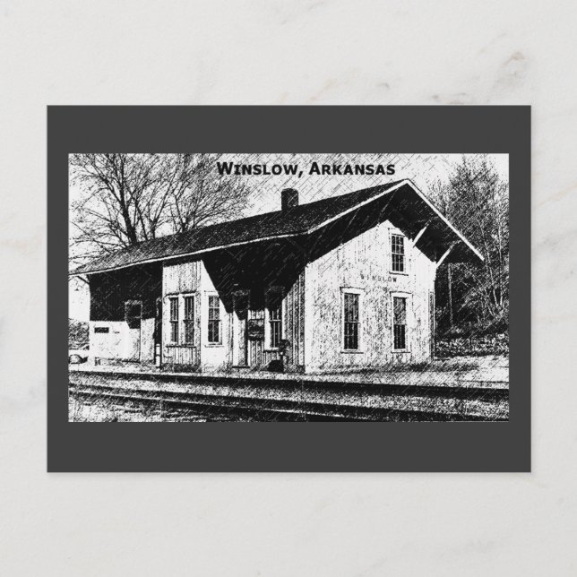 Winslow,Ar Train Depot Postcard (Front)