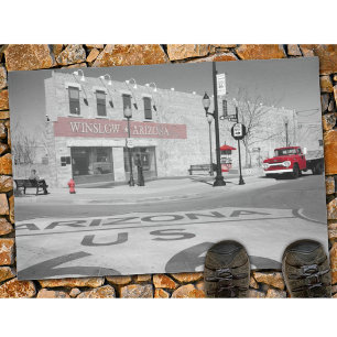 Winslow Arizona Red Splash Photograph Doormat