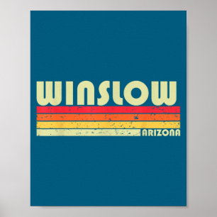 Winslow Az Arizona Funny City Home Roots Gift Retr Poster