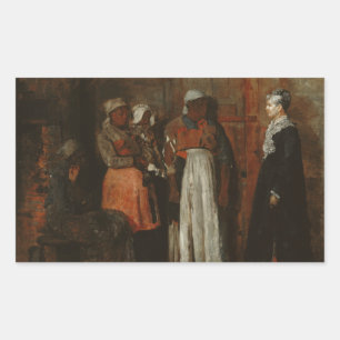 Winslow Homer - A Visit from the Old Mistress Rectangular Sticker