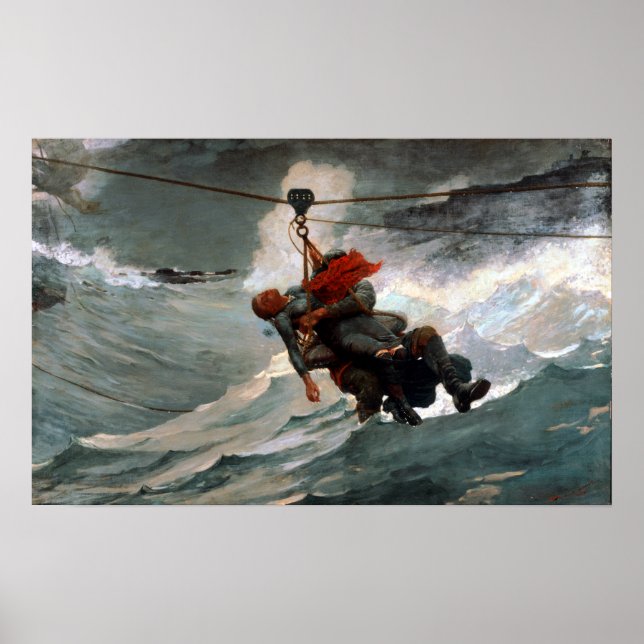 Winslow Homer American The Life Line Poster (Front)