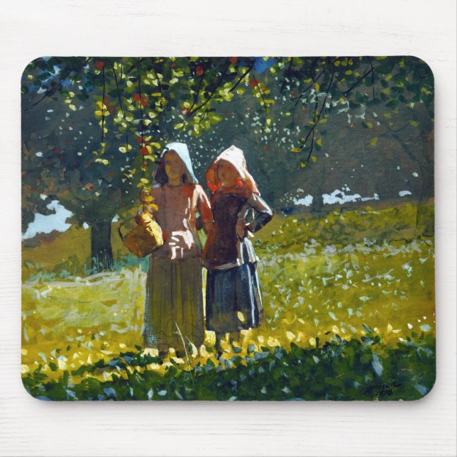 Winslow Homer Apple Picking Mouse Pad (Front)
