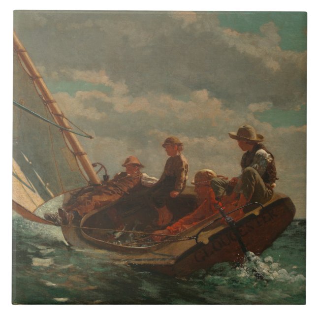 Winslow Homer - Breezing Up (A Fair Wind) Tile (Front)