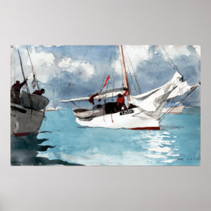 Winslow Homer Fishing Boats, Key West Poster