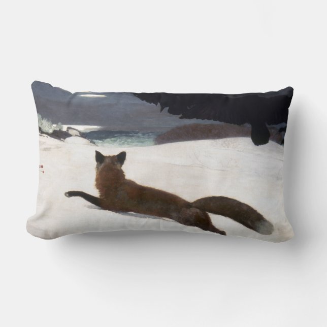 WINSLOW HOMER: FOX HUNT, 1893 LUMBAR CUSHION (Front)