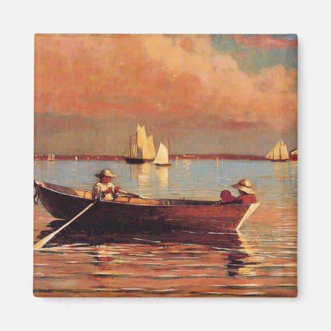 Winslow Homer: Glouchester Harbour, 1873, artwork Magnet (Front)
