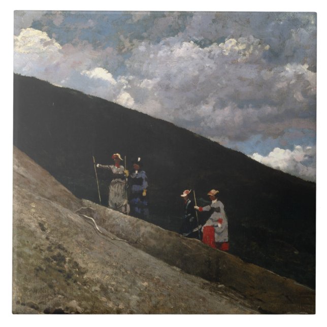 Winslow Homer - In the Mountains Ceramic Tile (Front)