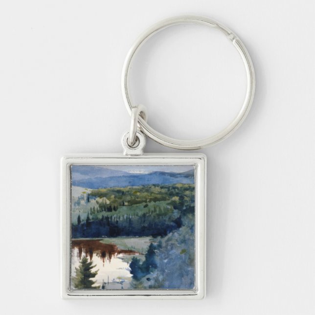 Winslow Homer - Indian Village Adirondacks Key Ring (Front)