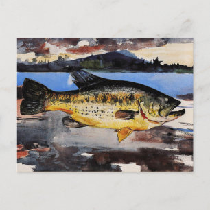 Winslow Homer painting, Bass Postcard