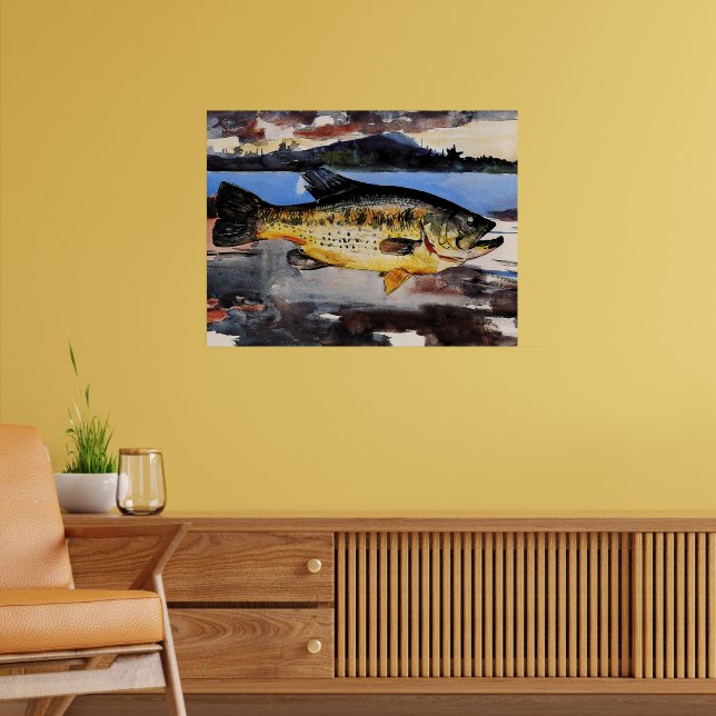 Winslow Homer painting, Bass Poster (Living Room 2)