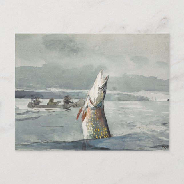 Winslow Homer - Pike, Lake St. John Postcard (Front)