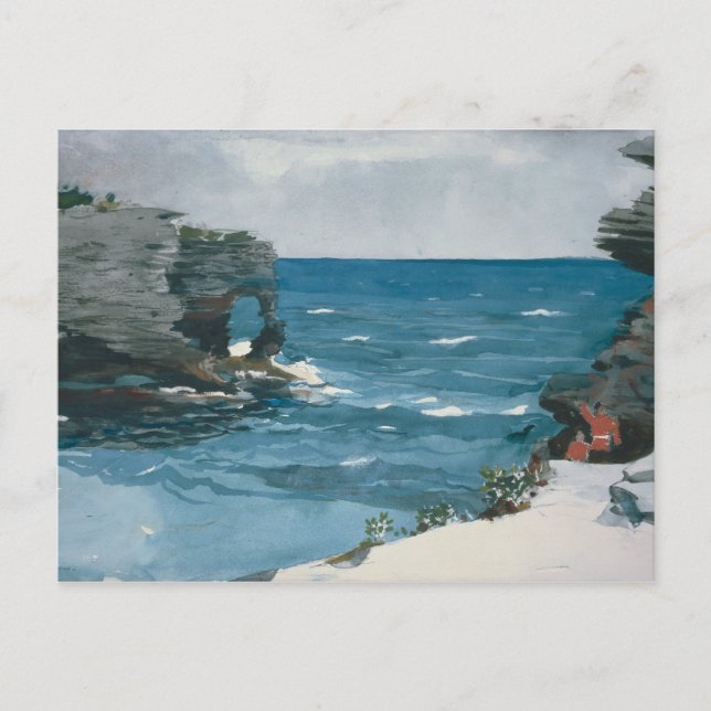 Winslow Homer - Rocky Shore, Bermuda Postcard (Front)