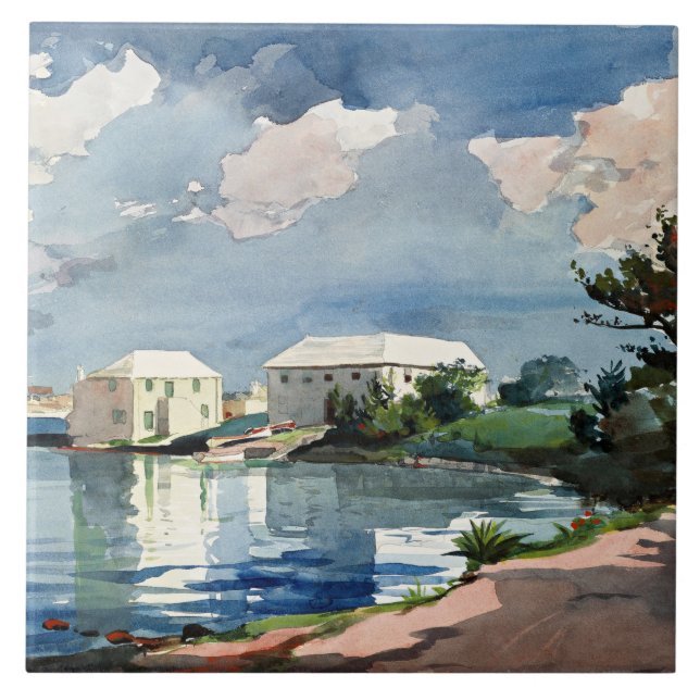 Winslow Homer, Salt Kettle, Bermuda Ceramic Tile (Front)