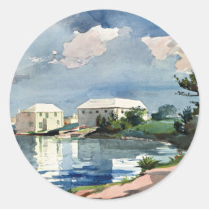 Winslow Homer, Salt Kettle, Bermuda Classic Round Sticker