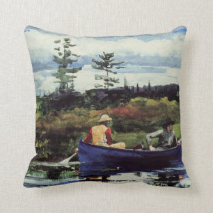 Winslow Homer: The Blue Boat, 1892, artwork Cushion