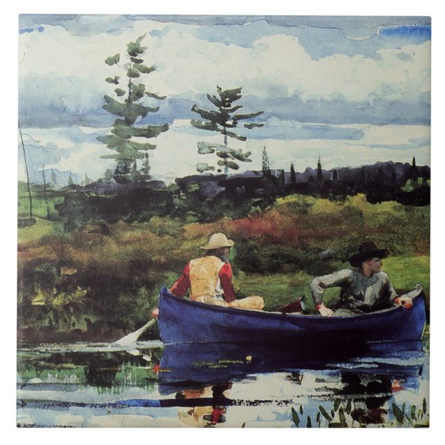 Winslow Homer: The Blue Boat, Ceramic Tile (Front)