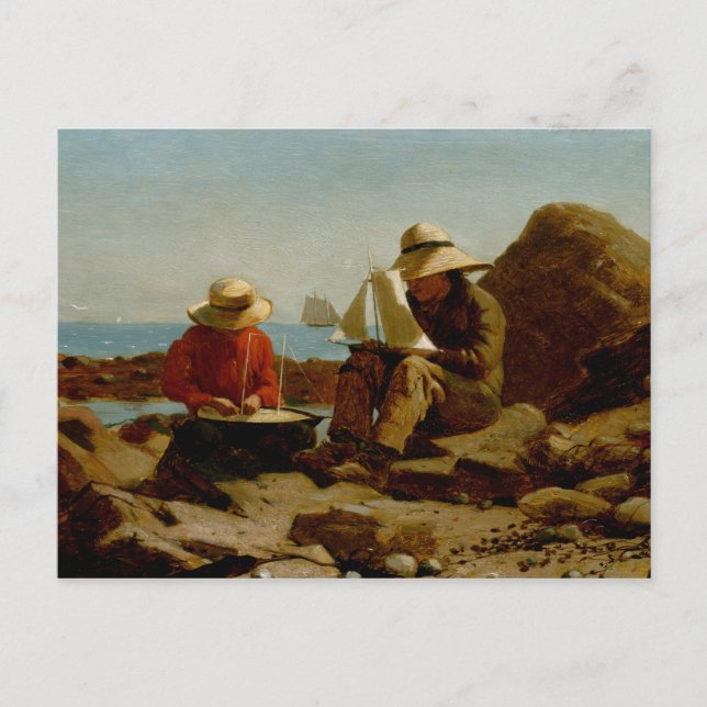 Winslow Homer - The Boat Builders Postcard (Front)