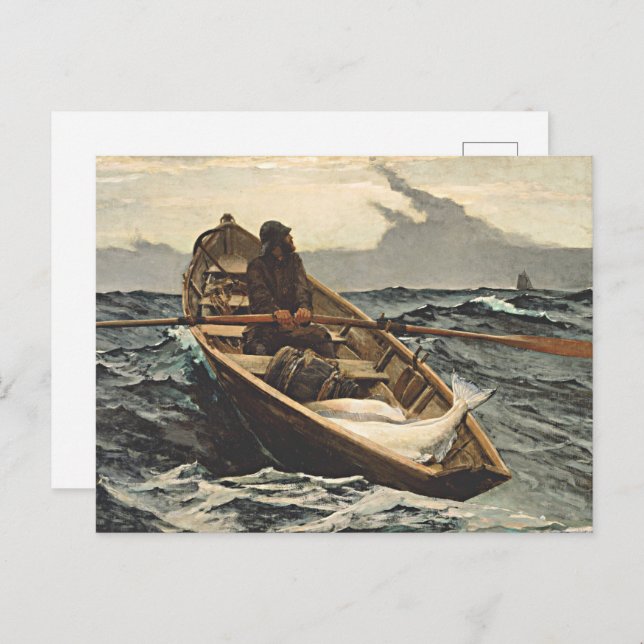 Winslow Homer - The Fog Warning Postcard (Front/Back)