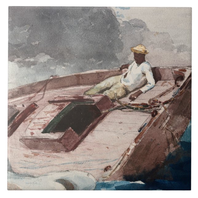 Winslow Homer - The Gulf Stream Ceramic Tile (Front)