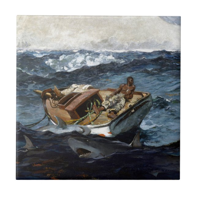Winslow Homer The Gulf Stream Ceramic Tile (Front)